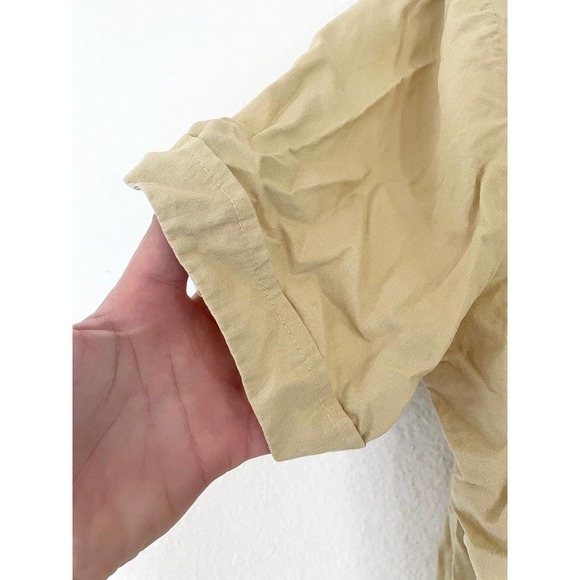 Anna and Frank Button Up Shirt, Womens, Silk, Yellow Cream - Picture 6 of 8